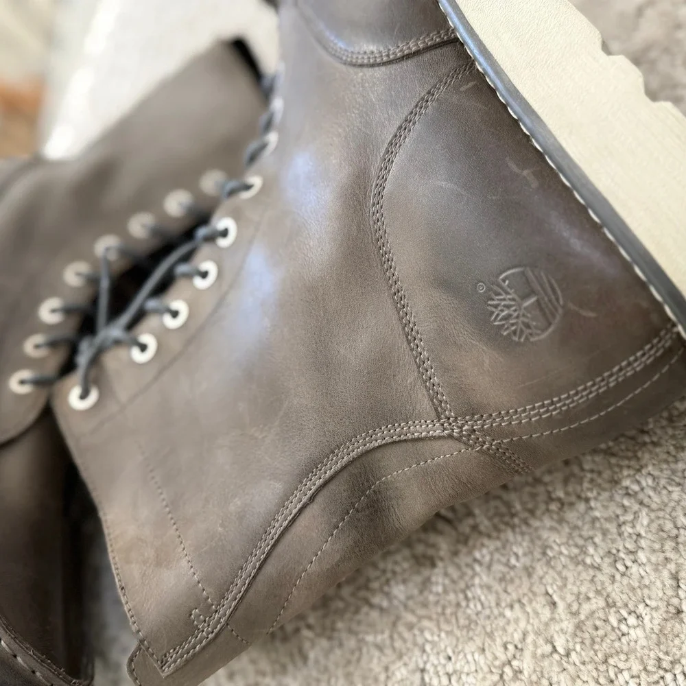 Timberland EARTHKEEPERS‎ Anti-Fatigue 17582 MEN 15 Leather MOC TOE Boots GRAY